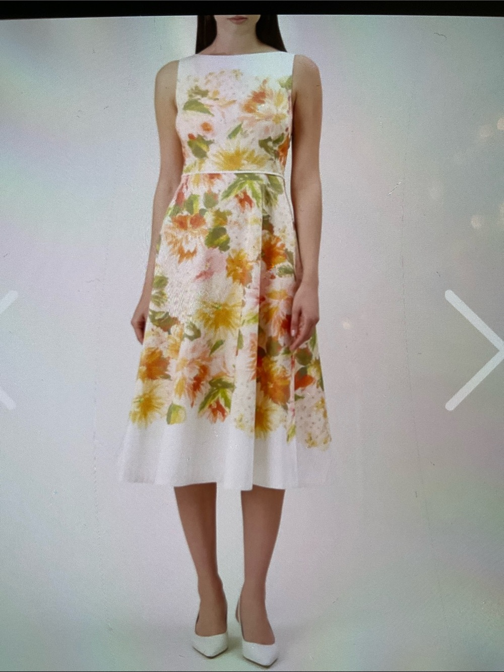 Hobbs London Carly Dahlia Floral Print Midi Dress - Picture 5 of 6